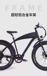 Portable Motor Snowmobile Electric Bike Aluminum Alloy Power Assist 750W Thumb Throttle Lithium Battery Bicycle