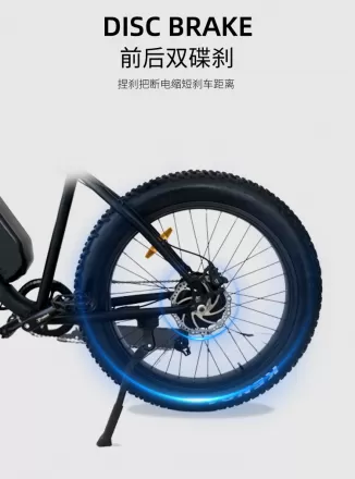 Portable Motor Snowmobile Electric Bike Aluminum Alloy Power Assist 750W Thumb Throttle Lithium Battery Bicycle