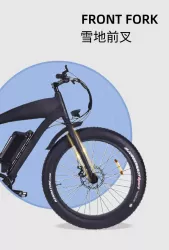 Portable Motor Snowmobile Electric Bike Aluminum Alloy Power Assist 750W Thumb Throttle Lithium Battery Bicycle