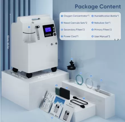 Lightweight And Portable 1L Oxygen Concentrators e for Home Use