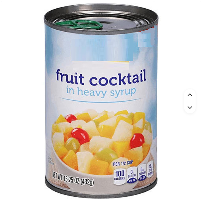 Canned Fruit Mixed Canned Peach Cherry Pineapple Grape Pear Healthy Peeled
