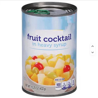 Canned Fruit Mixed Canned Peach Cherry Pineapple Grape Pear Healthy Peeled
